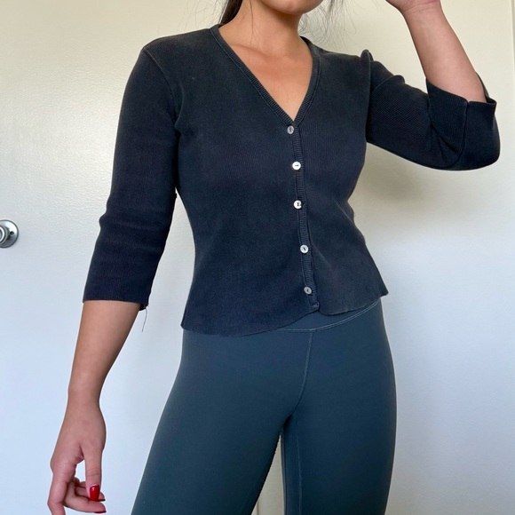 rampage black button up cardigan - Picture 2 of 6